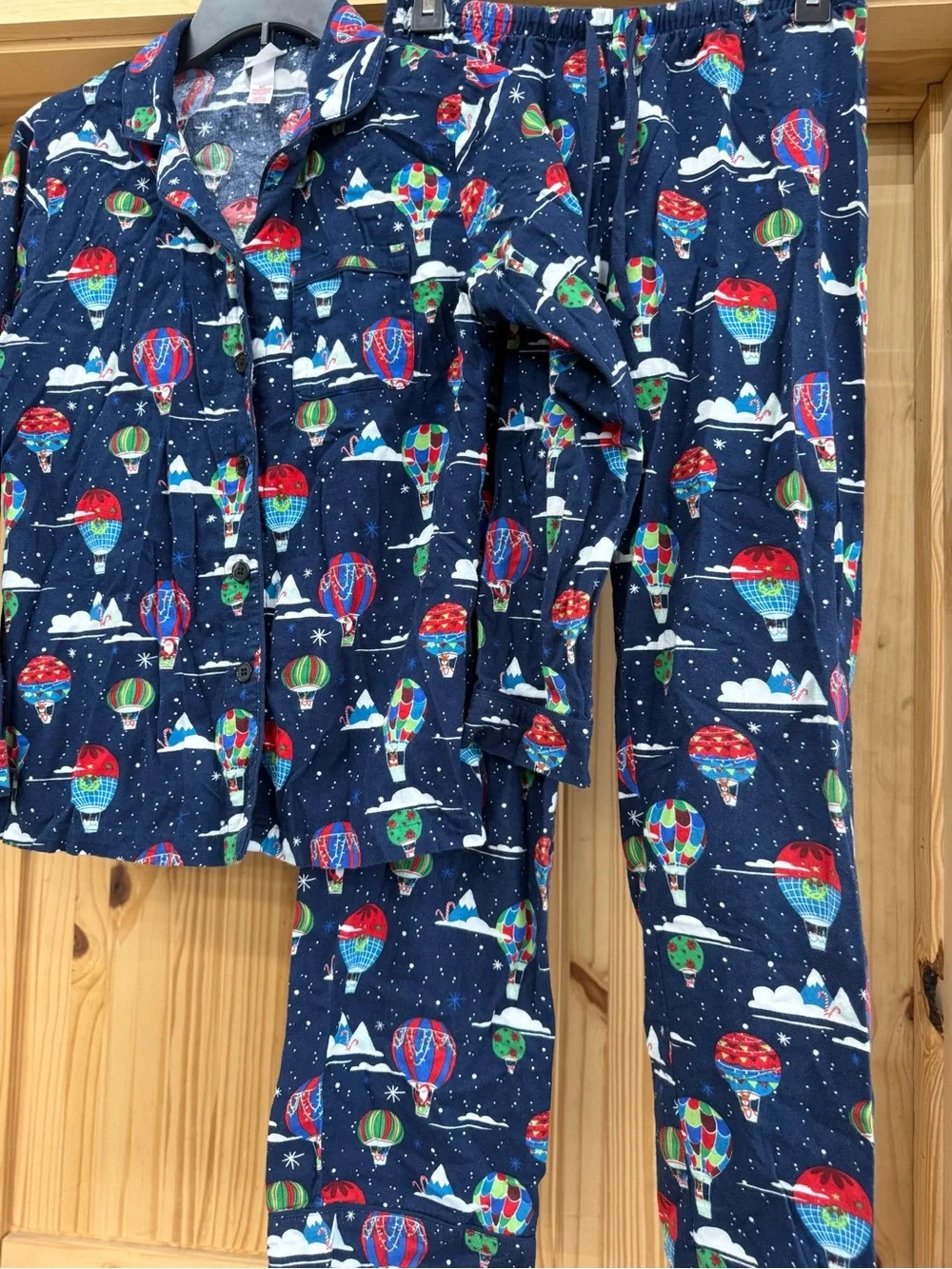 Women’s Navy Christmas Pajama Set - Picture 6 of 7
